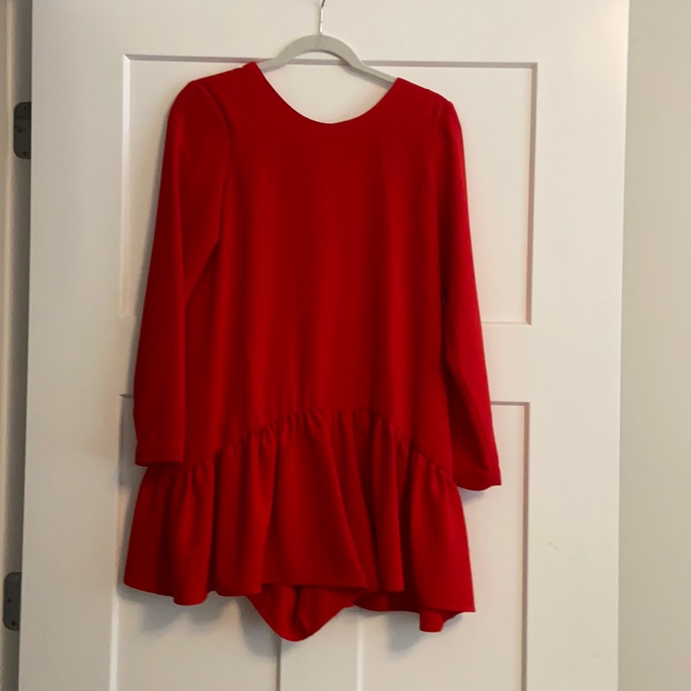 Red Long-sleeve Playsuit / Romper